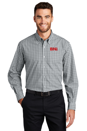 Long Sleeve Gingham Easy Care Shirt