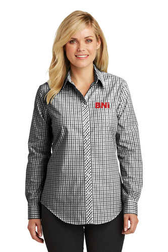 Ladies Long Sleeve Gingham Easy Care Shirt