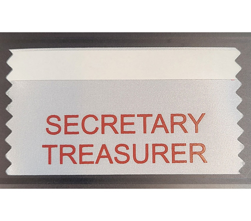 Secretary Treasurer Ribbon (Pack of 5)