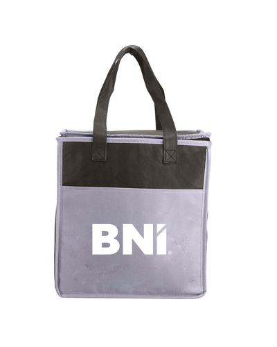 Two-Tone Flat Top Insulated Non-Woven Grocery Tote